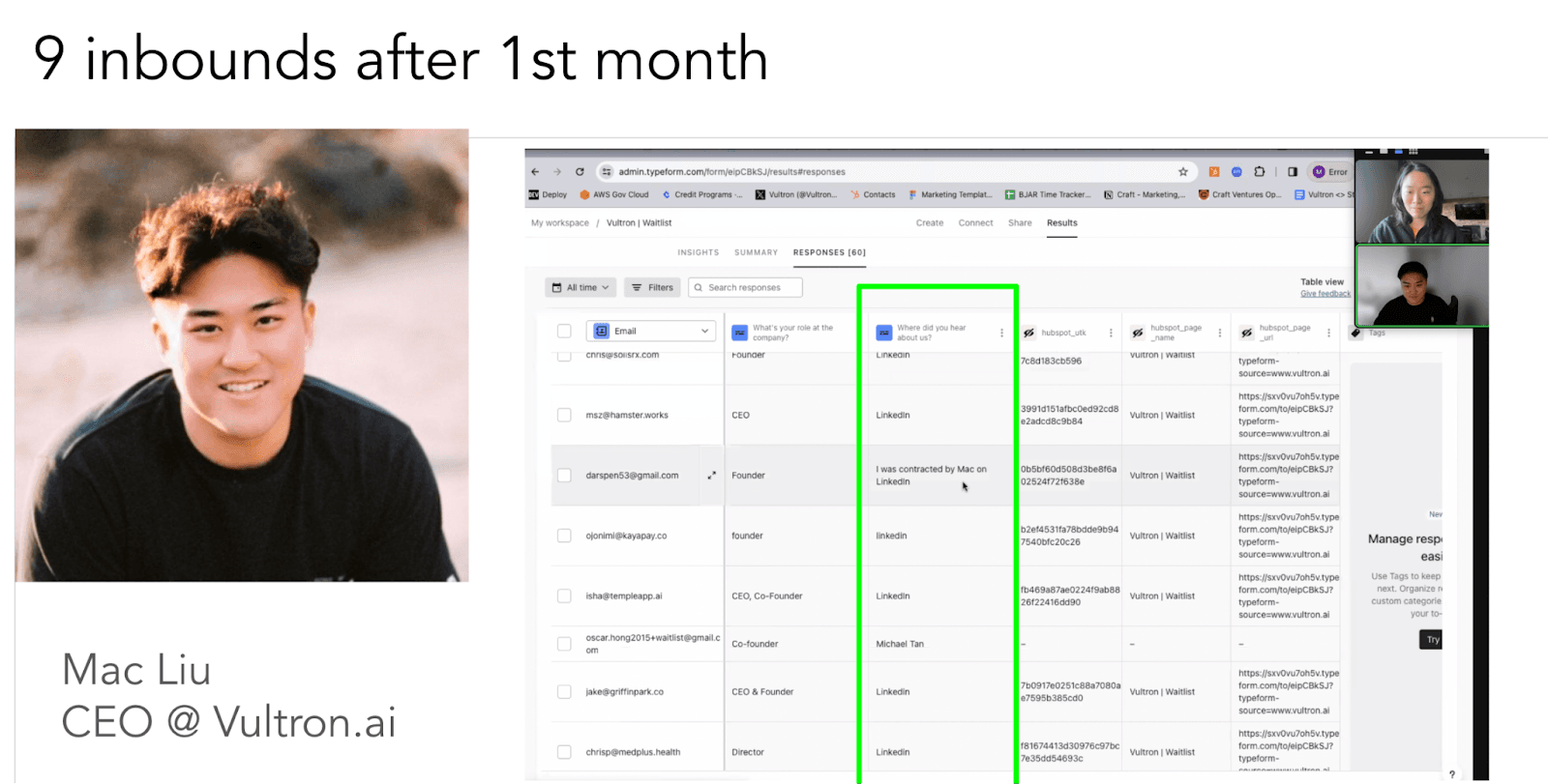 Mac 9 Inbounds LinkedIn First Month