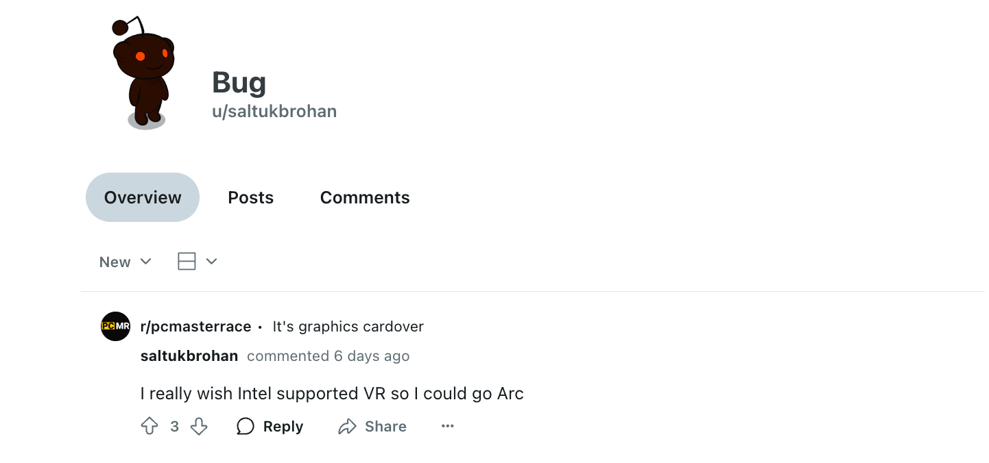 Bug Anonymous Reddit Profile