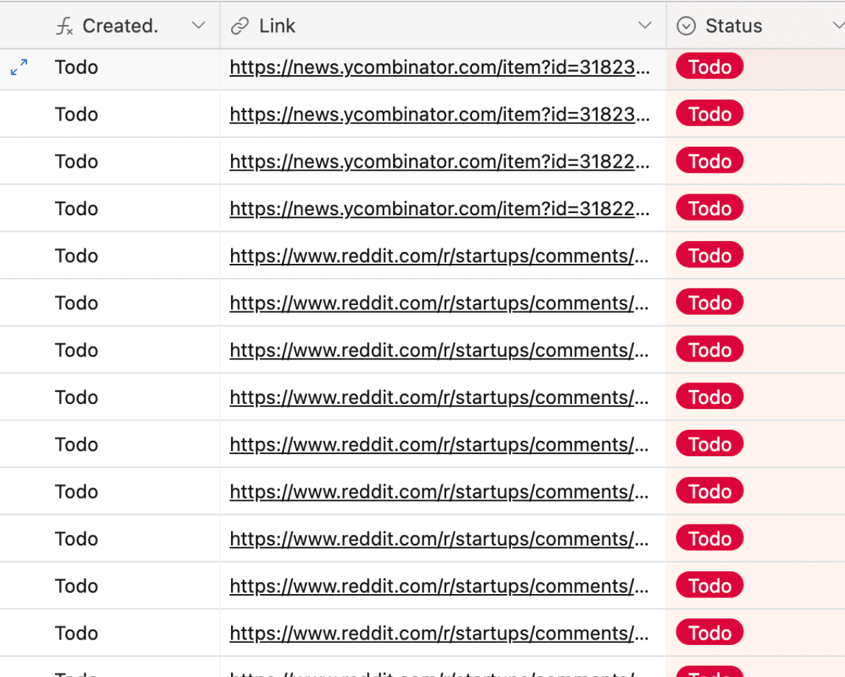 OGTool dashboard showing alert stream for Reddit and Twitter keyword matches